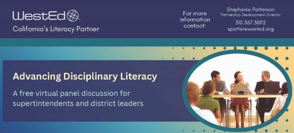 Disciplinary Literacy panel announcement image